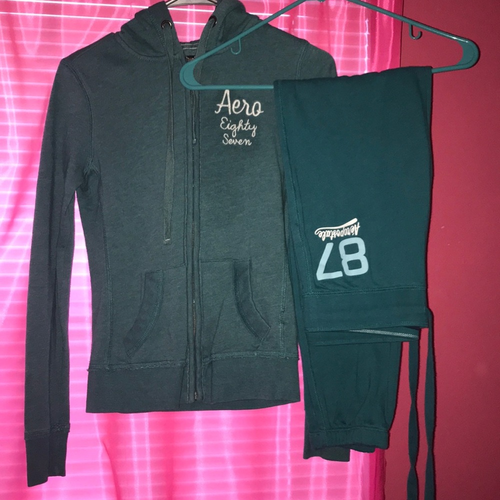 Aeropostal Teal Sweatsuit; Size Women’s XS